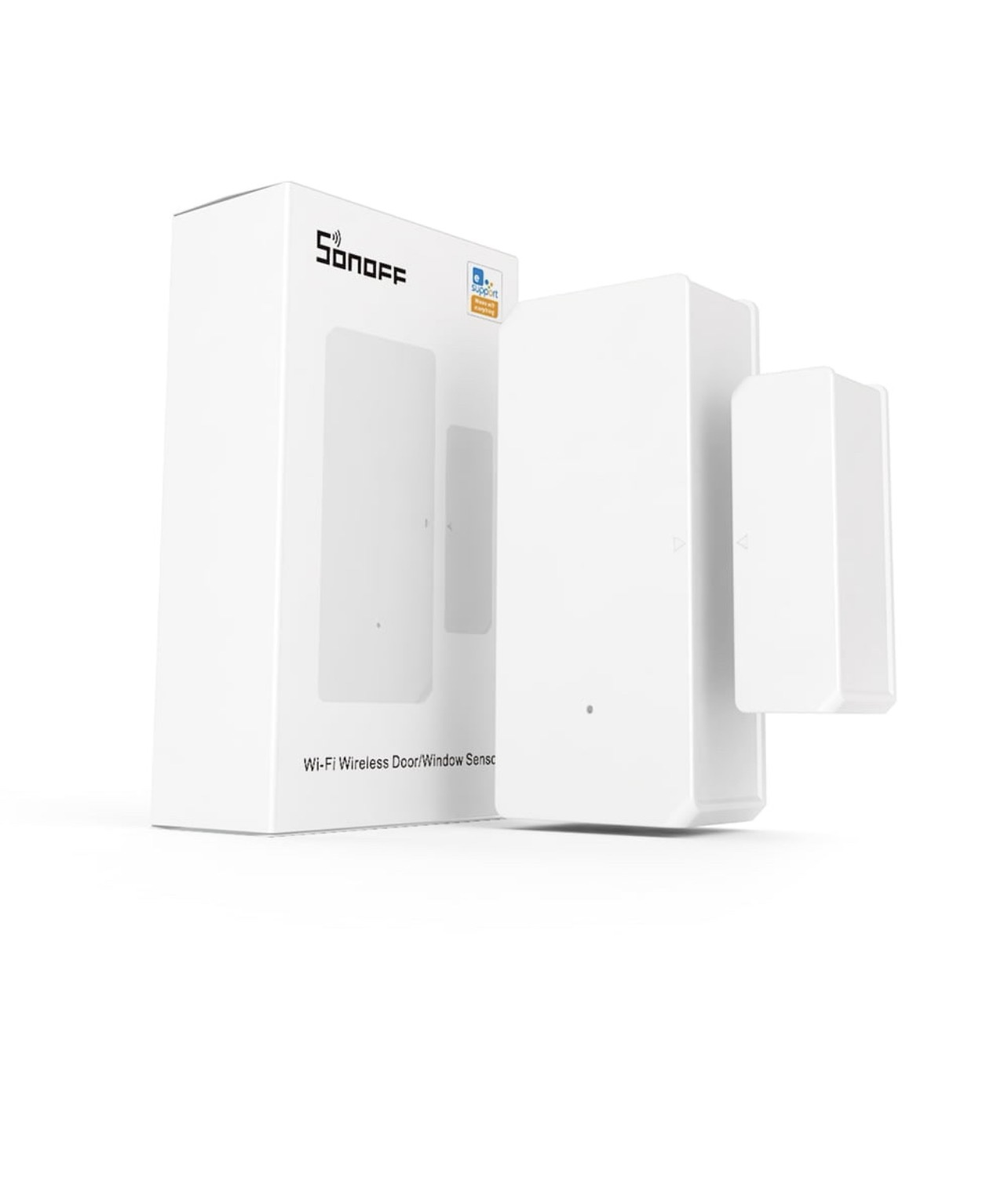 Senzor magnetic Wireless SONOFF , de usa/fereastra, alb, compatibil Tuya Smart/SmartLife, Alexa si Google Assistant, acționare independentă  prin aplicație și telefon, ( nu necesită hub)
