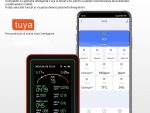 Monitor calitate aer 15-in-1 cu WiFi, afisaj color, senzori CO2, TVOC, HCHO formaldehida, temperatura si umiditate, reincarcabil usb, Tuya